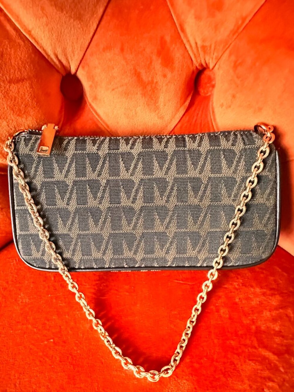 New! MNG/Mango Small Brown Monogram Bag/Baguette
